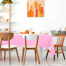 Plastic Table Cloth Disposable 10 Packs, 54 X 108 Inch Table Cloths For Parties, Decorative Tablecloths For Rectangle Tables, White Plastic Table Cover, Leakproof & Sturdy, White