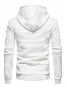 Two Pieces Hoodie Set, Casual Men's Waffle Fabric, Stylish And Hit, Street Travel, Leisure Vacation