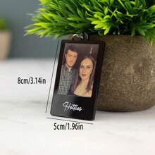 1pc Customized Photo Keychain, Personalized Message Keyring, Ideal Gift For Boyfriend, Girlfriend, Birthday, Wedding, Daily Decor Valentine's Day Gifts Graduation