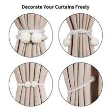 8pcs/6pcs/4pcs/2pcs Pengikat Tirai Magnetik, Penahan Pengikat Tirai Jendela, Penjepit Tali Dekoratif, Desain Pengikat Klasik untuk Rumah dan Kantor - MultiWarna - View 11