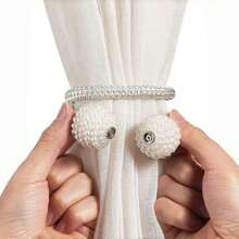 8pcs/6pcs/4pcs/2pcs Pengikat Tirai Magnetik, Penahan Pengikat Tirai Jendela, Penjepit Tali Dekoratif, Desain Pengikat Klasik untuk Rumah dan Kantor - MultiWarna - View 4