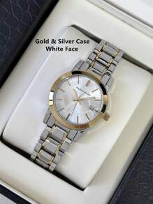 1 Stück 18K Gold Schmuck Sommer Accessoires Frauen Vintage Uhr Damen Luxus Kleid Uhr Edelstahl schwere Armband Kette Romantische Montre IPG Vergoldet Topmarke Neu AAA Qualität Elegant Hochwertig Modisches Karomuster Design