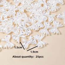 Yiwu Qiyou Accessories Co., LTD 25pcs 19mm Pink And White,Valentine's Day Colors,Bow Style Beads For Jewelry Making DIY Couple Bracelet Necklace Handicrafts Small Business Supplies - 19*15mm Pearl Bow - View 5