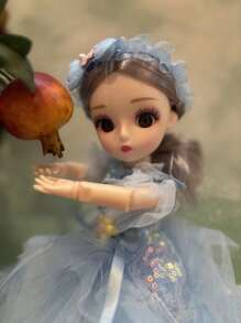 Muñeca articulada 30 cm estilo princesa - Azul - Ver 5