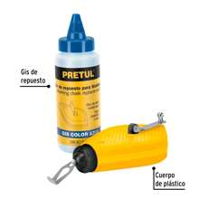 Tiralineas plastico 15 m (50 ft) con gis pretul 28574 - A - Ver 2