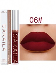 Matte Lip Gloss,1Pc Velvet Waterproof Long-Lasting Wear Highly Pigmented Non-Stick Cup Liquid Lipstick