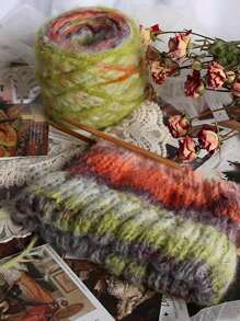 50g/卷莫奈花园系列柔软纱线，彩色涤纶混纺纱线，用于针织钩针时尚保暖毛衣外套帽子手套围巾 - 多色 - 查看 10