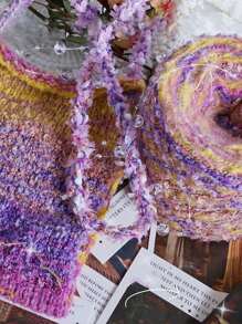 50g/卷莫奈花园系列柔软纱线，彩色涤纶混纺纱线，用于针织钩针时尚保暖毛衣外套帽子手套围巾 - 多色 - 查看 11