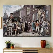 Washington's Inaugration At Philadelphia By Jean Leon Gerome Ferris - Canvas Print Wall Art Famous Painting Reproduction