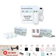 Cuộn 57MM Giấy nhiệt Giấy ảnh Tự dính/Không dính Giấy nhiệt ảnh thang độ xám Giấy nhãn cho máy in nhiệt bỏ túi mini để ghi chú, ảnh, nhãn, biên lai, danh sách việc cần làm, sổ lưu niệm - Nhiều màu - Xem 1