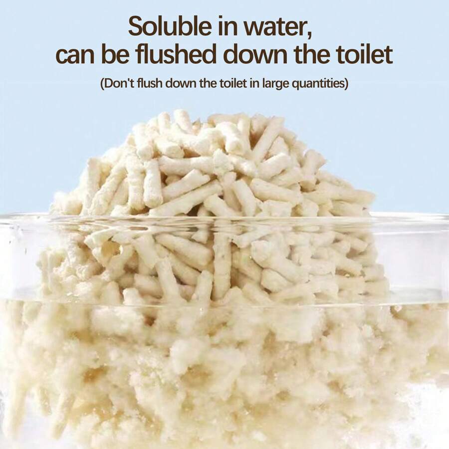 Spülbarer Tofu-Katzenstreu Mit Aktivkohle - Geruchsneutralisierend & Staubfrei Für Katzenklo