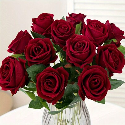 50 ROSE ARTIFICIALI, ROSE ROSSE SCURE FIORI ARTIFICIALI ROSE FINTE PER DECORAZIONI FAI DA TE BOUQUET DA SPOSA CENTROTAVOLA DECORAZIONI, DECORAZIONI PER FESTA DI NOZZE DOCCIA NUZIALE SAN VALENTINO, DECORAZIONI PER festa di nascità, DECORAZIONI PER LA CASA, DECORAZIONI PER SOGGIORNO, TAVOLO DA PRANZO, PARETE, GIARDINO, CORONA, DECORAZIONI PER LA CAMERA DA LETTO