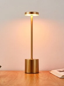 1 Đèn bàn LED cảm ứng kim loại hiện đại có thể điều chỉnh độ sáng, Đèn chiếu sáng xung quanh không dây di động, Đèn trang trí bàn cho phòng khách, phòng ngủ, quầy bar, 3 chế độ màu - Vàng - Xem 2