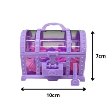 Juguete De Cofre Con Articulos Para Peinarse, Cofre Del Tesoro Para El Cabello Infantil - Rosa - Ver 5