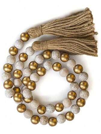 1PC Tassel Wood Bead Garland DIY Handmade Jewelry Accessories Colorful Wooden Beads Rope String Farmhouse Wooden Beads Hanging Home Decor Pendant Crafts Ornaments Suitable For Christmas Home Decor Pendants,Home Decor,Kitchen Decor, Halloween Decor,Room Decor,Christmas Decor,Party Decor,Decorative Crafts,Desk Ornaments,Table Decorative Ornaments,Party Gift, Halloween Decorations,Christmas Decorations, Halloween Gift,Christmas Gift.