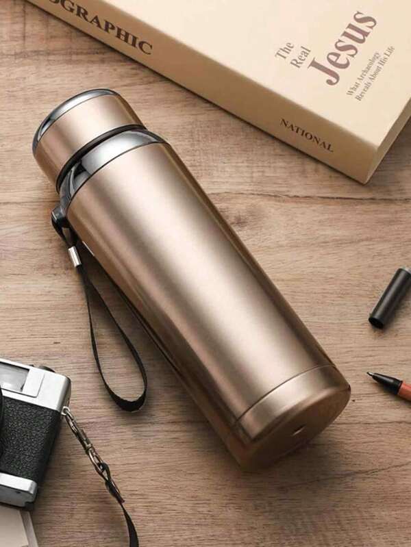 1 Stück extra große Kapazität tragbare vakuumisolierte Reisetrinkflasche, doppelwandige Edelstahlkanne für persönliche Trinkflasche, geeignet für kalte/heiße Getränke wie Milch, Kaffee, Tee, Saft, Schulanfang