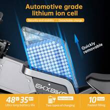 EKXBIKE EKX X21 Adults Electric Bike 2000W 48V35AH Li-Ion Battery 55km/H Snow Electric Motorcycles 20"*4.0 Off Road Tyre Mountain Ebike