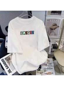 BROSTON StreetWear Men's T-Shirt 100% Cotton - 白色 - 查看 2