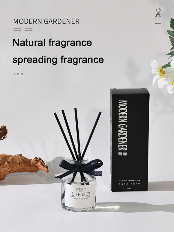1pc Gardenia Fragrance Diffuser, Suitable For Home Indoor Use, Long-Lasting Scent, Bedroom, Ladies, Bathroom, Air Freshener, 50ml Gifts Birthday Graduation