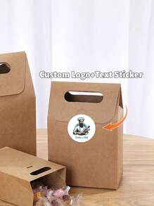 15/35/70/140/350 Pcs Custom Stickers, Round 4x4cm(1.6x1.6in) On White Color Base, Supporting Image/Logo/Text/Font/Color Customization, Suitable As Greeting Stickers/Name Stickers/Gift Stickers/Envelope Sealers For Wedding, Christmas & New Year And Other Holiday Gift Box, Also Great For Brand Promotion For Company/Pet Store/Cake&Bakery/Florist And Other Business Etc