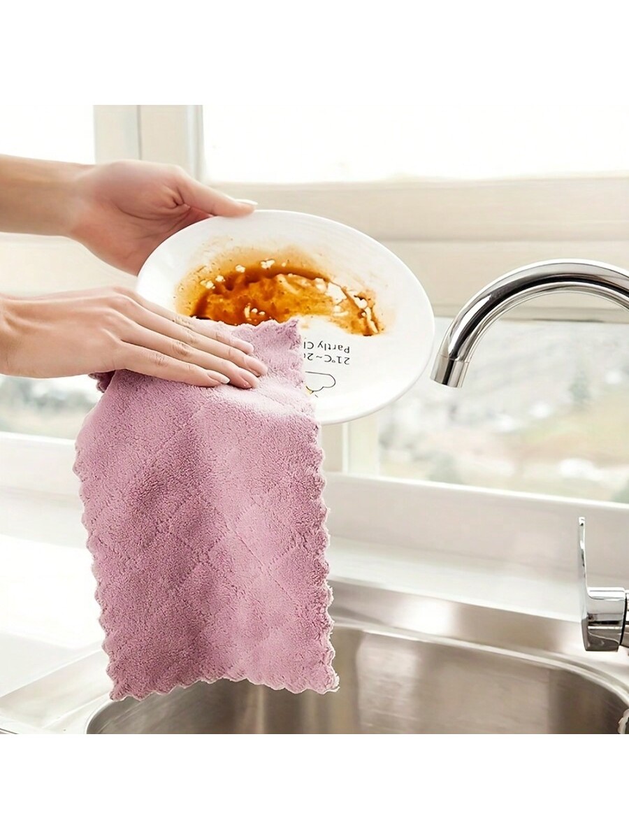 10 قطع مناشف ميكروفيبر فائقة الامتصاص، قماش تنظيف...