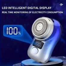 220mAh USB Rechargeable Electric Shaver For Men, Digital Display, Compact & Portable, Suitable For Business Travel And Men's Holiday Gift - Blue - View 6