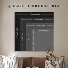 1pc Framed Canvas Poster, Neutral Abstract Wall Art Canvas Paintings, Ideal Gift For Bedroom Living Room Corridor, Wall Art, Wall Decor, Winter Decor, Room Decoration - Multicolor - View 6