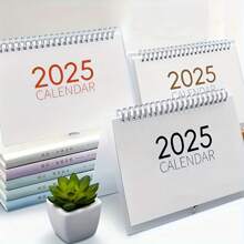 2025 Calendar Desktop Planner, With Large Grid Memo, Day View, Waterproof Cover, Office Supplies, Personal Organizer - A Great Gift Choice! Gifts Birthday Graduation