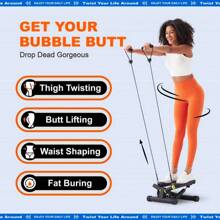 Ziwwvy Steppers For Exercises, Twisting Stepper For Butt Lifting With Resistance Bands And Full Body Cardio Equipment,Adjustable Height Fitness Stepper Machine,330Lbs Weight For Home And Office - 迷你扭轉踏步機 - 查看 2