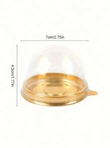 20/25/30/35/40/50pcs/Set Transparent Plastic Cake Box With Clear Dome, Cookie Cheese Pastry & Dessert Display Stand,For Wedding Birthday Party, Back To School Valentine Day