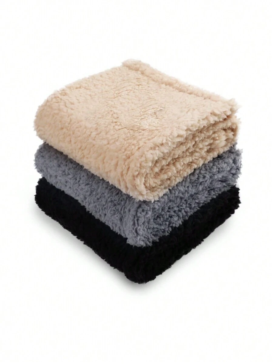 3pcs Calming Blankets Fluffy Premium Fleece Pet Blanket Washable Soft Sherpa Throw Dog Puppy Cat Blanket For Small Medium Dog Cat Bed Furniture Couch Sofa Protection