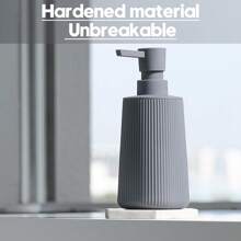 Small Soap Dispenser For Bathroom And Kitchen, Modern Farmhouse Striped Style Plastic Hand Soap Dish Soap Dispenser With Pump Matte Black - Various Colors - View 3