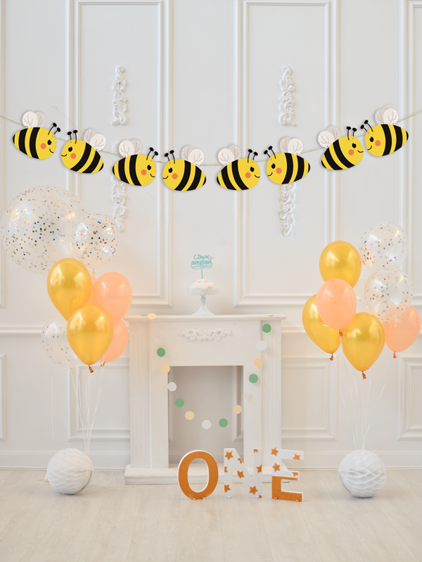 Conjunto com 8 faixas de Feliz Dia das Abelhas, guirlanda suspensa de abelha voadora para casa, decoração de festa de aniversário, artigos para chá de bebê com tema de abelha