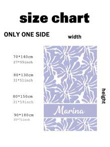 1pc Customized Beach Towel, Quick Dry Swimming Towel, Soft Beach Towel, Stylish Pool Towel, Customized Name, Cute, Fun, Lovely, Yoga Mat, Beach Accessory, Perfect For Mother's Day, Birthday, Ren's Day, Father's Day, Graduation, Wedding, Housewarming, Bathroom, Living Room, Bedroom, Home Summer Holiday Bathroom Decor Travel Essentials Travel Accessories Beach Essentials