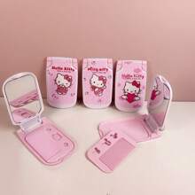 Sanrio Cartoon draagbare kam Yoki Flip Cover compacte spiegel Valentijns haarstylingtool