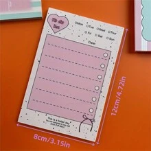 50-Pack Non-Stick Notepads, Candy-Colored To-Do List, Shopping List, Weekly Planner, Rectangular Sticky Note Pads For Office, Home, And School Use