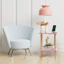 Side Table With Charging Station, Small SideTable With 2 USB Ports And Outlets, Small EndTables For Small Spaces In Living Room, Bedroom& Nursery,2 Tier Small Nightstand