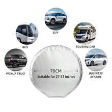 Reserveradabdeckung für Automobile, 190T Taft Anti-Wind universelle Reifenabdeckung, Sonnenschutz, wasserdicht