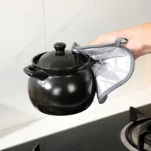 4 Stücke/Set hitzebeständige Matte, ovale Form, Kochküchen Untersetzer Set, geeignet für Kochen, Backen, Camping, Größe 23,5*18 cm, maschinenwaschbar, geeignet für Küche, Esszimmer, Camping