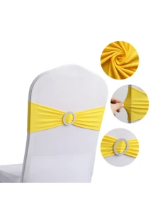 30/10/1 Piece Of Spandex Elastic Chair With Bowknot For Wedding Reception - Universal Elastic Chair Cover Strap, Buckle Slider Suitable For Decorating Chair Waistband, Birthday Party, Wedding Party, On-Site Chair Backrest Decoration And Fixation For Banquets, Parties, Hotel Events Suitable For Birthdays, Weddings, Graduation Ceremonies, Welcome Parties, Hotel Conference Halls, Auditoriums