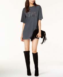 Minkpink 1745 Cotton Oversized T-Shirt Dress - Than - Xem 2