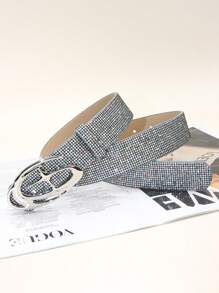 1 Phụ kiện trang trí thường ngày cho nữ, Quần jean denim, Áo liền quần, Thắt lưng da thời trang khóa ngôi sao mùa hè, mùa thu, mùa thu, Halloween - sequin bạc - Xem 5