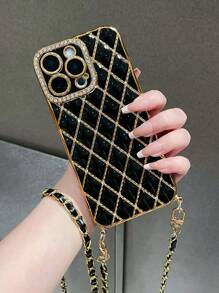 1 件钻石网格电镀激光雕刻 TPU 手机壳适用于 防水防震防摔防刮 - 手機殼和斜肩繩 - 查看 2