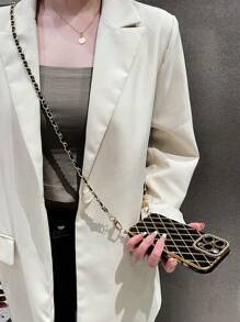 1 件钻石网格电镀激光雕刻 TPU 手机壳适用于 防水防震防摔防刮 - 手機殼和斜肩繩 - 查看 4