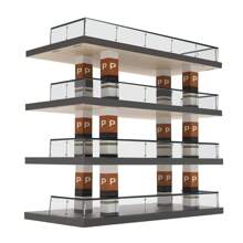4-Tiers Model Car Display Case, 1/64 Scale Hot Diecast Wheels Display Case Toy Car Storage, Small Parking Garage Diorama Birthday Presents