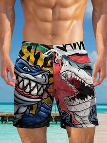 Quần short đi biển in 3D Hawaii cho nam, mùa hè - Nhiều màu - Xem 4