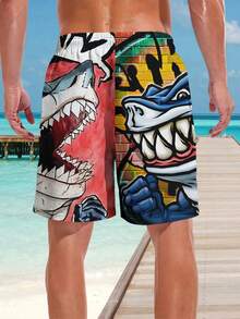 Quần short đi biển in 3D Hawaii cho nam, mùa hè - Nhiều màu - Xem 2