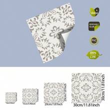 16pcs Mandala Pattern Tile Decals, Self-Adhesive Waterproof And Oil-Resistant PVC Stickers For Kitchen - Multicolor - View 10