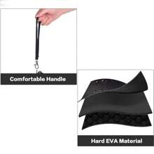 ALKOO Estuche para 6 dardos de punta de acero y blanda, soporte de almacenamiento y transporte para puntas de dardo, vástagos y plumas, y accesorios adicionales (solo el estuche, sostiene 6 dardos) - Negro - Ver 5