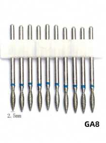 10件套钻石火焰角质层打磨钻头套装，专业角质层指甲打磨钻头，适用于去除死皮，3/32英寸指甲干式美甲修脚塑形卸甲美甲沙龙工具 - 彩色 - 查看 13